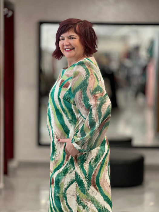 Rochie cu print verde 20388 [3]