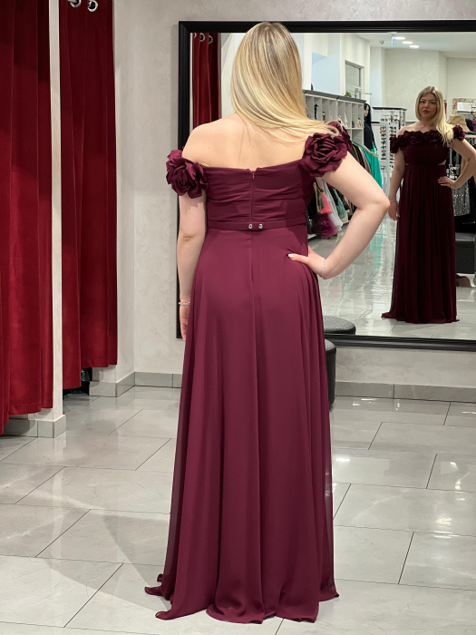 Rochie lunga cu flori aplicate 6375 [4]
