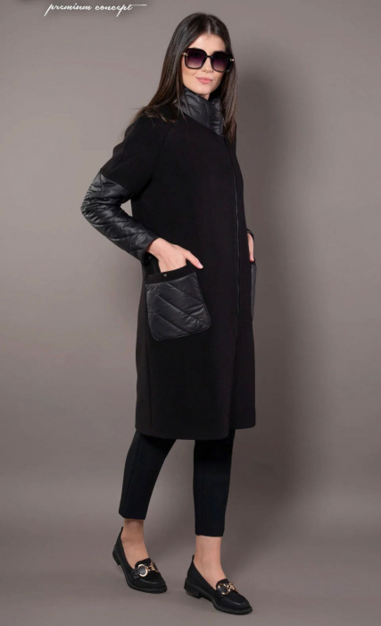 Palton negru Brenda 849 [3]