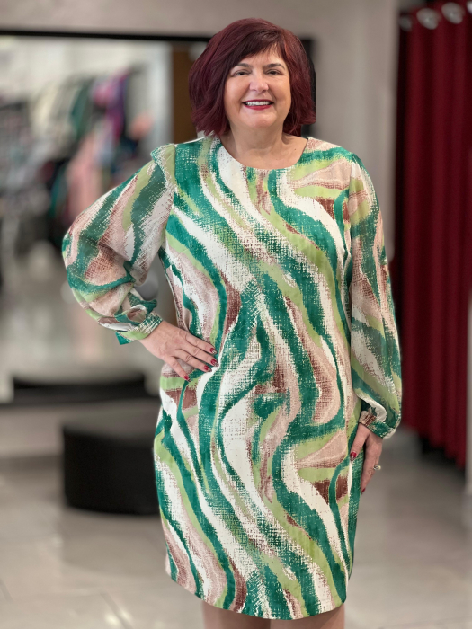 Rochie cu print verde 20388 [2]
