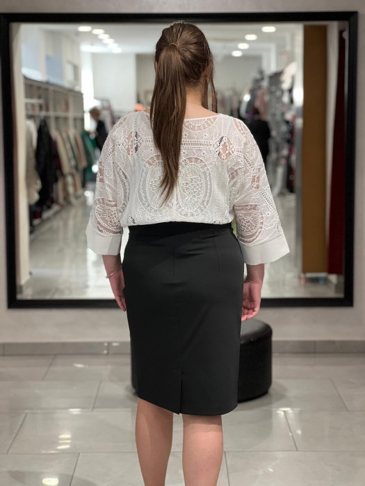 Bluză alba dantela 8606 [4]