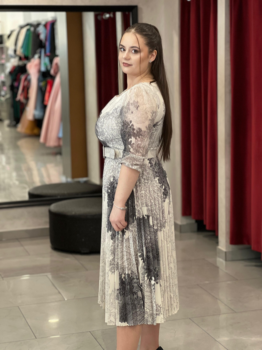 Rochie cu pliuri si print [2]