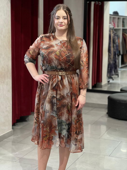 Rochie maro cu auriu 22022 [2]