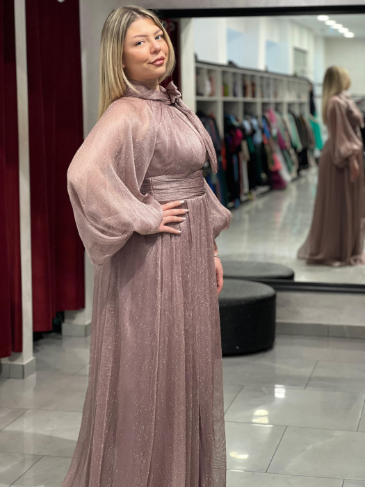 Rochie melanj cu funda 4994 [3]