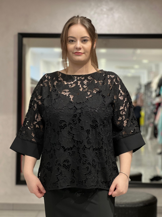 Bluză neagra dantela 11641 [2]