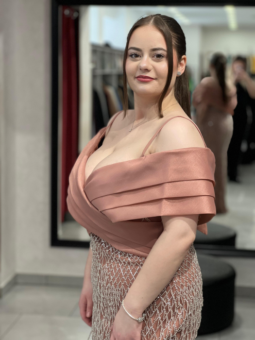Rochie lunga roz cu franjuri 5867 [2]