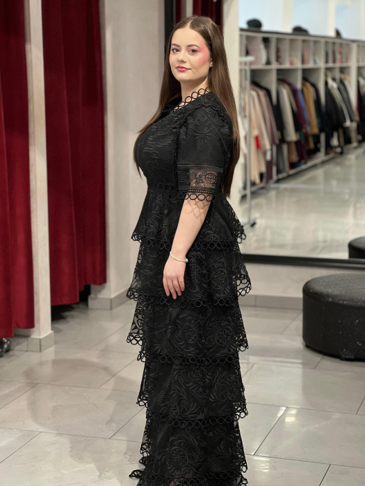 Rochie neagra cu dantela 98316 [2]