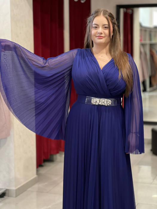 Rochie lunga albastra 6329 [2]