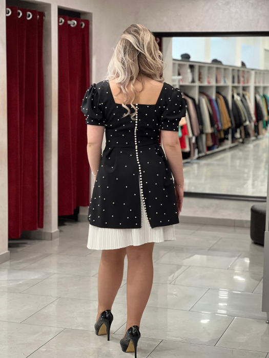 Rochie neagra perle 3271 [5]