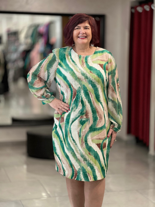 Rochie cu print verde 20388 [1]