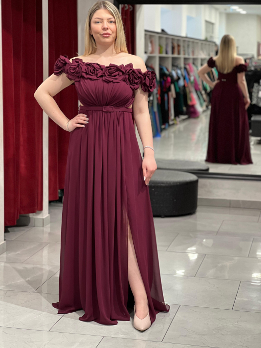 Rochie lunga cu flori aplicate 6375 [2]