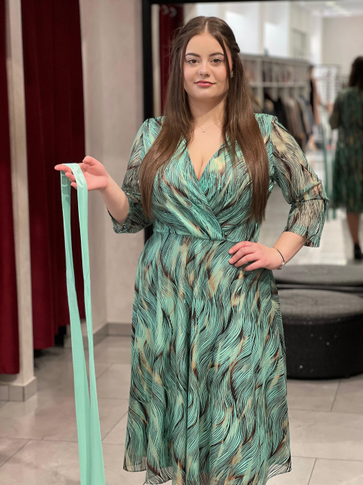Rochie fistic cu auriu 8020 [3]