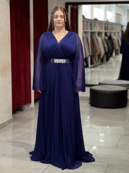 Rochie lunga albastra 6329 [5]