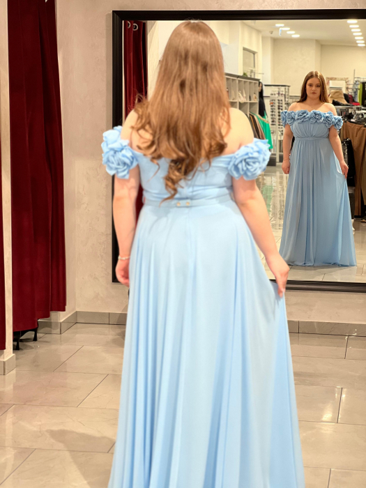 Rochie lunga cu flori aplicate 6375 [3]