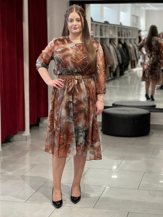 Rochie maro cu auriu 22022 [1]