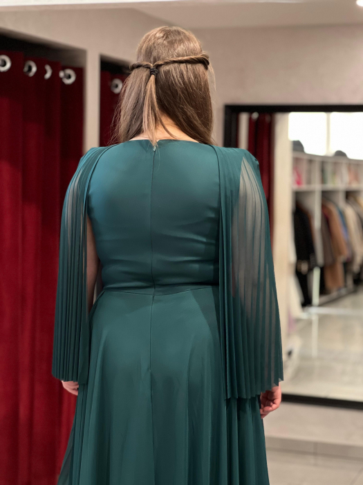 Rochie lunga verde inchis 6343 [5]
