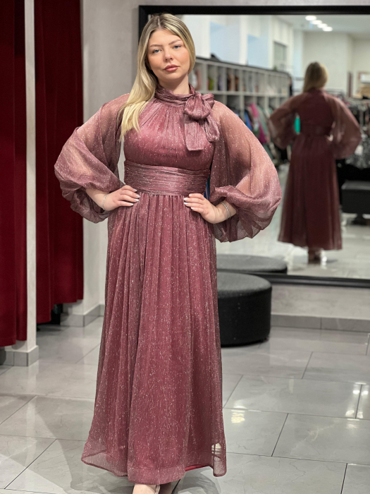 Rochie melanj cu funda 4994 [1]