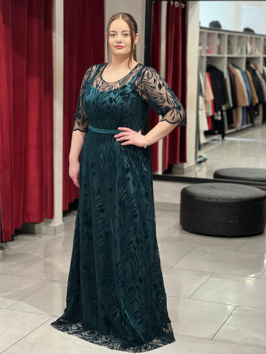 Rochie verde evazată mod.470 [1]