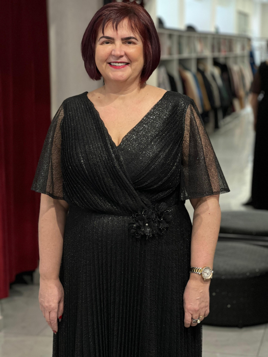Rochie neagra pliseuri mod. 2262 [2]