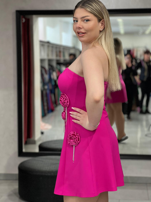 Rochie scurta fucsia 3363 [2]