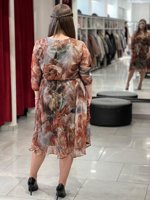 Rochie maro cu auriu 22022 [4]