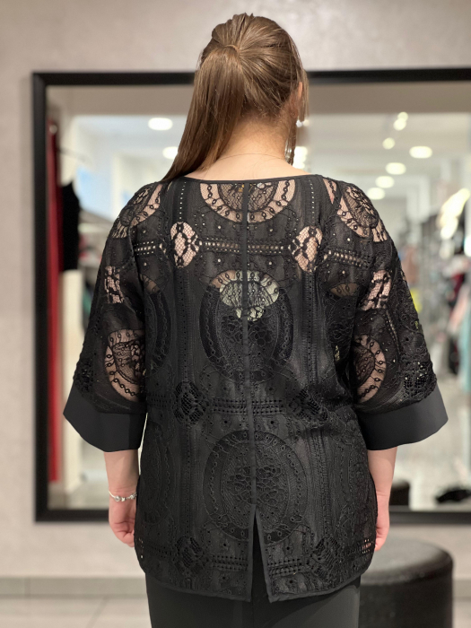 Bluză neagra dantela 8606 [6]