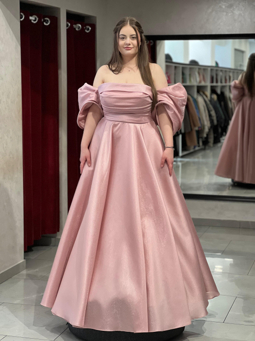 Rochie lunga roz 3112 [1]