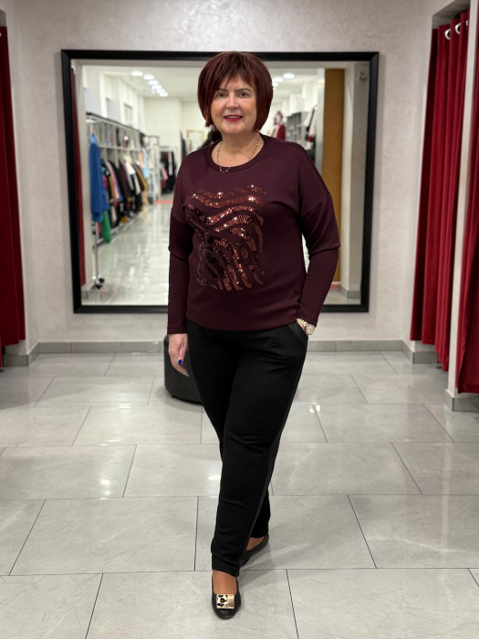 Bluza vișinie cu paiete [2]