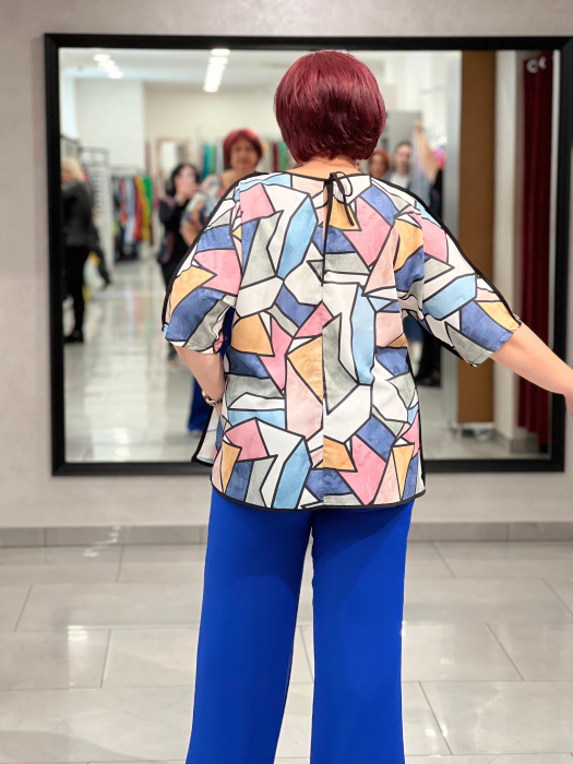 Bluza mozaic albastru 3885 [4]