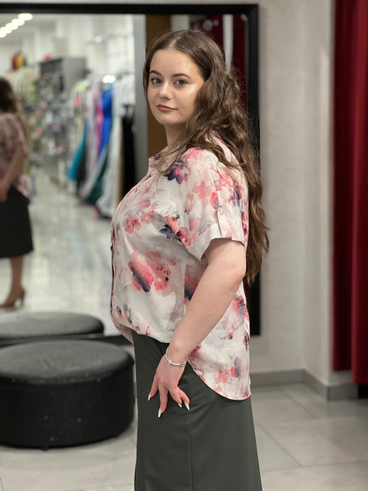 Camasa roz cu model floral 1985 [2]
