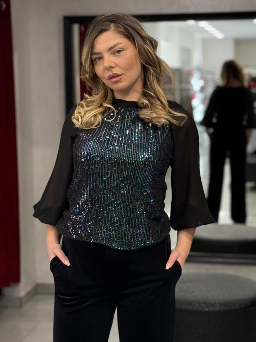 Bluza neagra cu paiete 1061 [2]