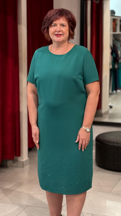 Costum verde - rochie si sacou [2]
