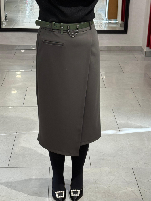 Fusta Bird kaki conica si curea 14300 [2]