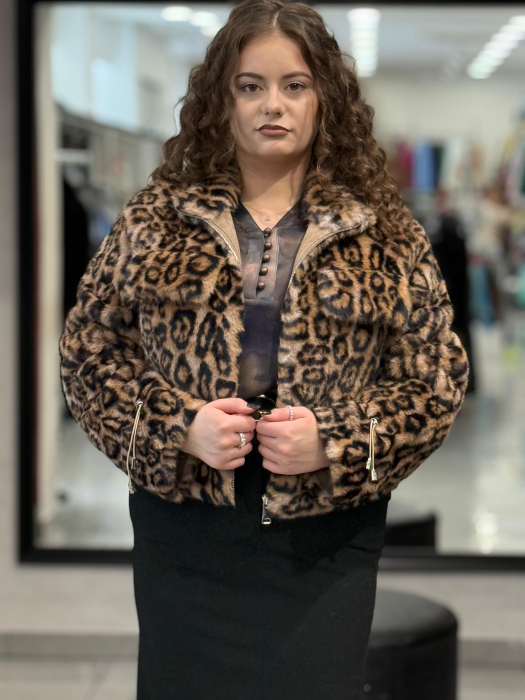 Haina blană eco animal-print [1]