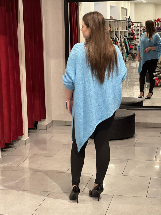 Pulover bleo asimetric cu colț [6]