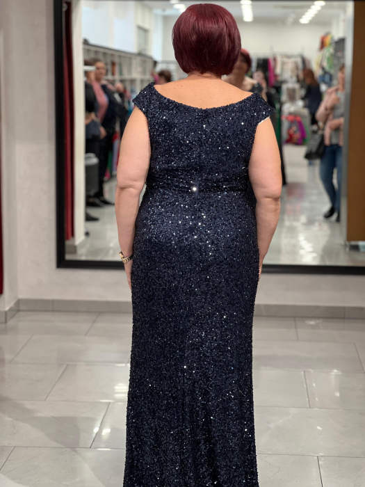 Rochie bleumarin cu paiete mod. 24244 [3]