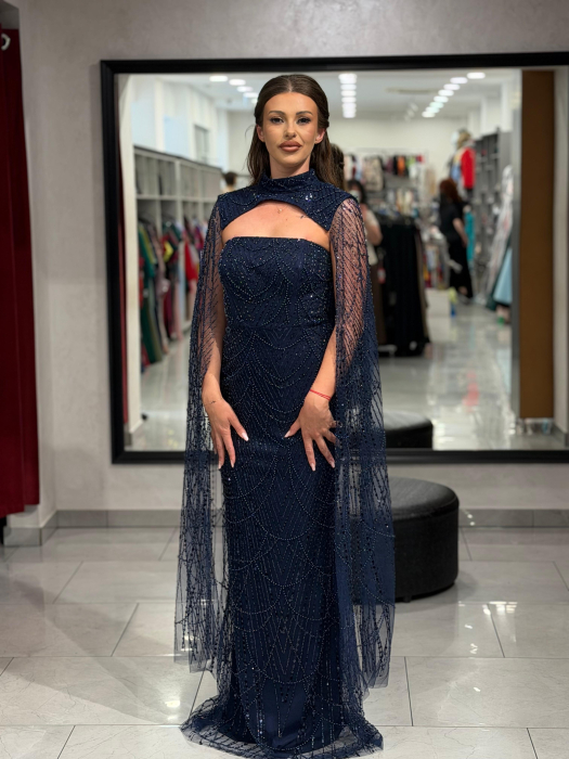 Rochie bleomarin cu capa detasabila [3]