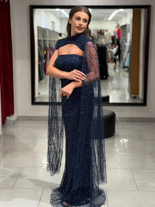 Rochie bleomarin cu capa detasabila [2]