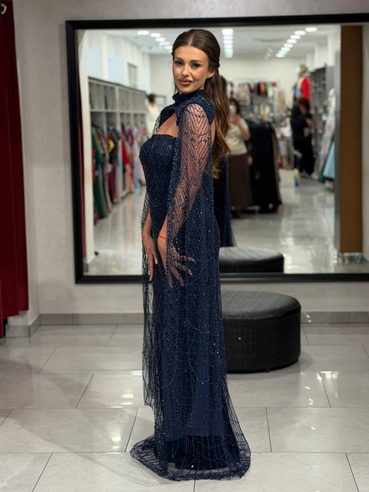 Rochie bleomarin cu capa detasabila [4]