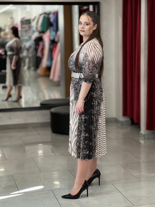 Rochie cu pliuri si dungi [2]