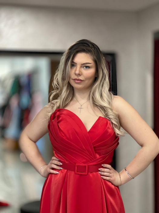 Rochie evazată cu bretele 6346 [2]