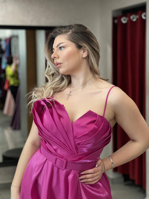 Rochie evazată cu bretele 6346 [2]
