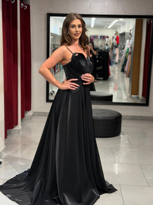 Rochie evazată cu bretele 6346 [2]