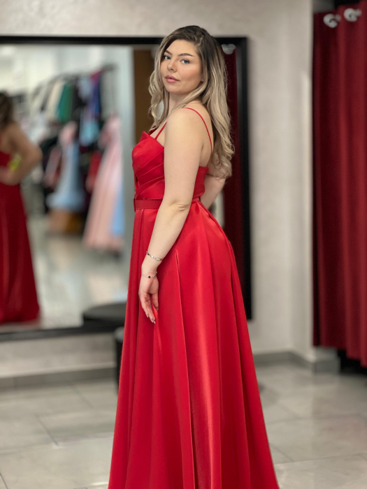 Rochie evazată cu bretele 6346 [3]