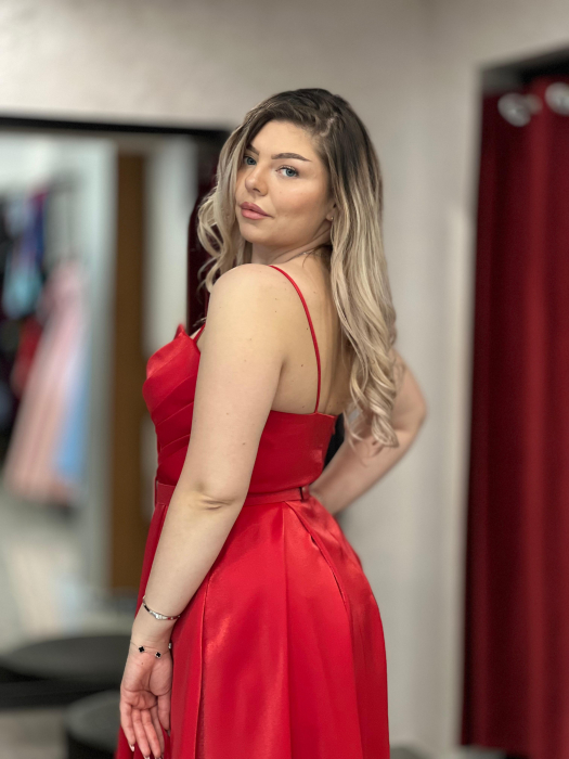 Rochie evazată cu bretele 6346 [4]