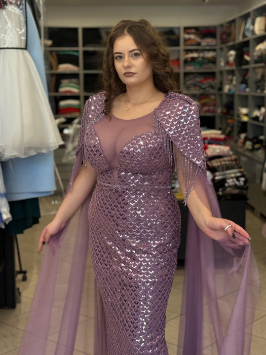 Rochie lunga rose 9044 [5]