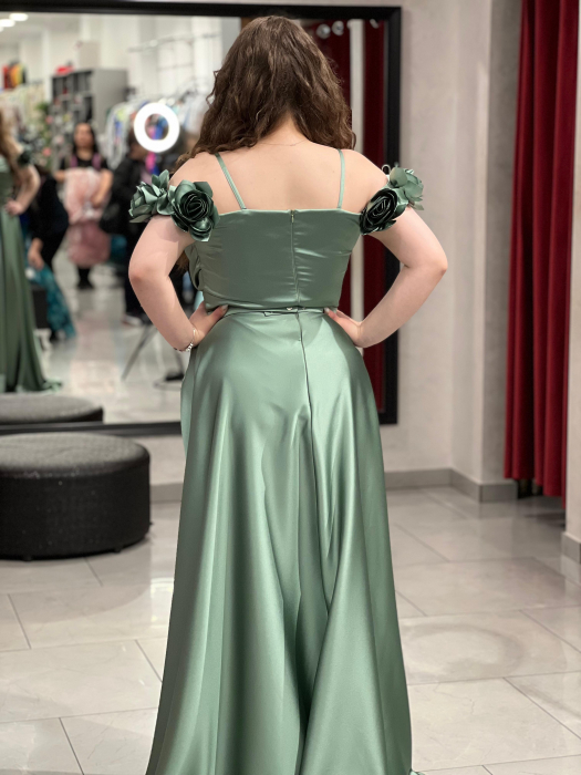 Rochie menta lunga evazata 2510 [4]