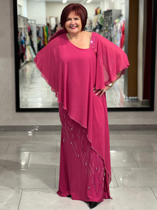 Rochie lunga fucsia 2120 [1]