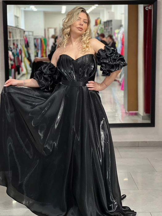 Rochie lunga neagra 3136 [3]