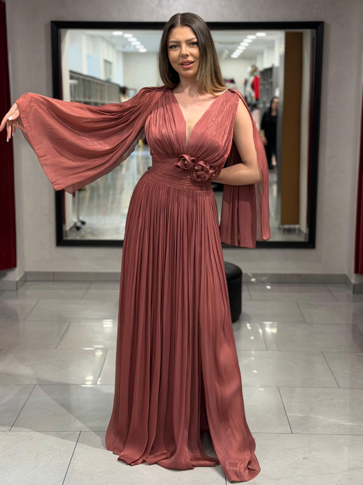 Rochie lunga rose 4630 [3]